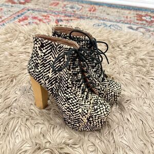 Jeffrey Campbell Lita Platform Fur Booties size 5.5
